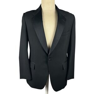 Sarno & Son Tuxedo Mens‎ 41S Pants 34x28 Black 2 Piece Dinner Adjustable Suit